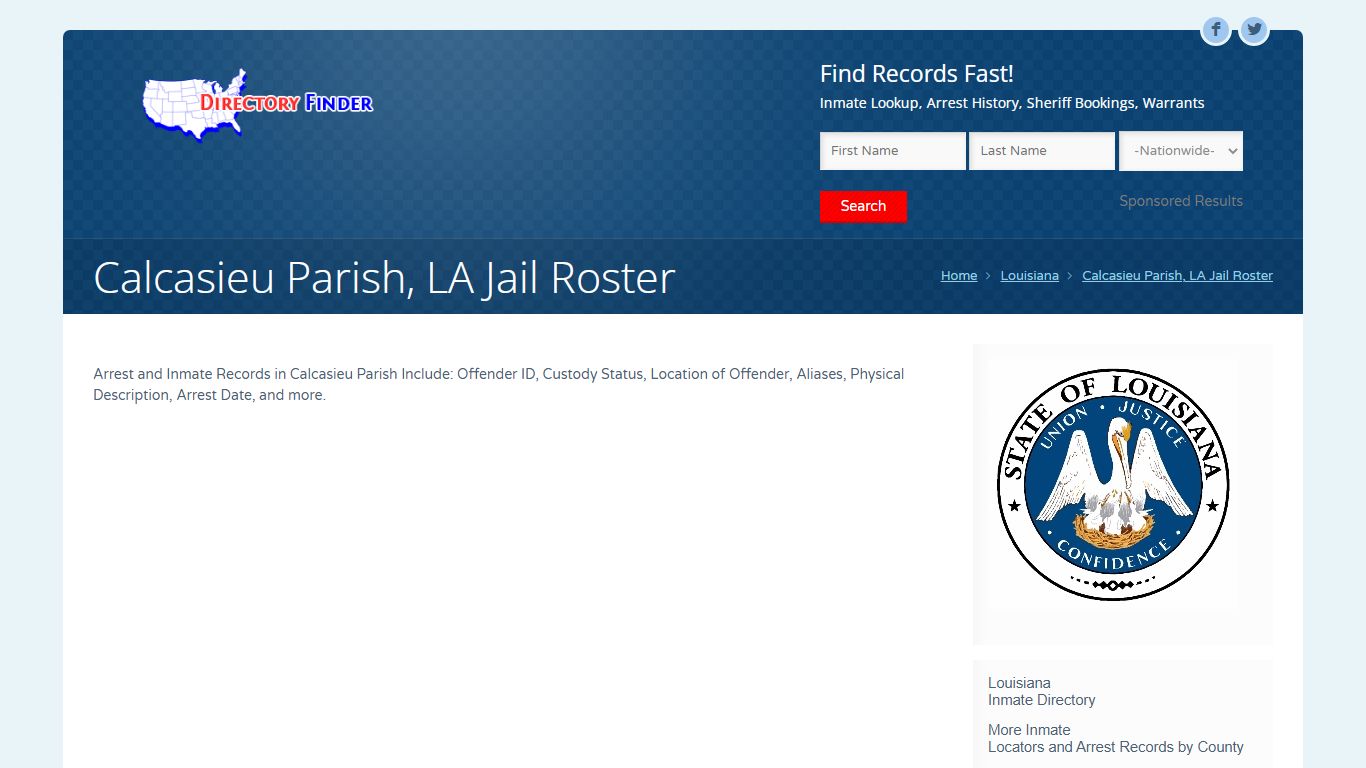 Calcasieu Parish, LA Jail Roster | People Lookup