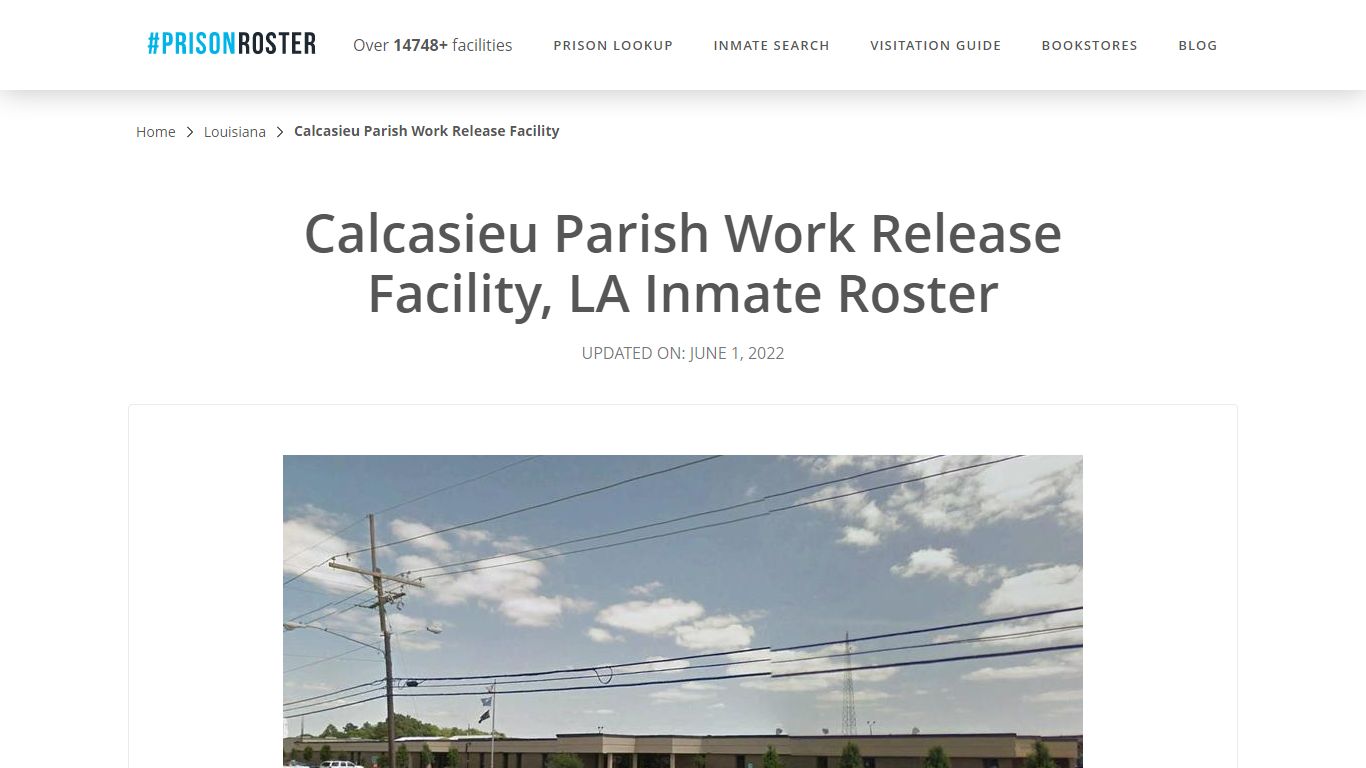 Calcasieu Parish Work Release Facility, LA Inmate Roster